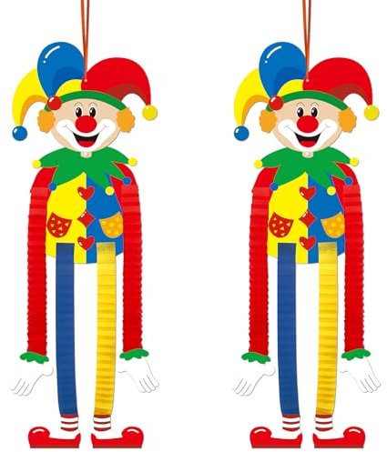 BOOMTOP 2pcs Clown Banner Karneval Clown Deko Hängend Tür Wand Banner Bunt Fasching Geburtstag Party Hintergrund Geburststagsparty Partybanner Fenster Wand Tür Dekoration B