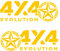 DualColorStampe Aufkleber 4 x 4 Off Road (2 Stück) SUV Geländewagen Aufkleber Pickup Zubehör Sticker Decal Auto 0392 (Gelb 21)