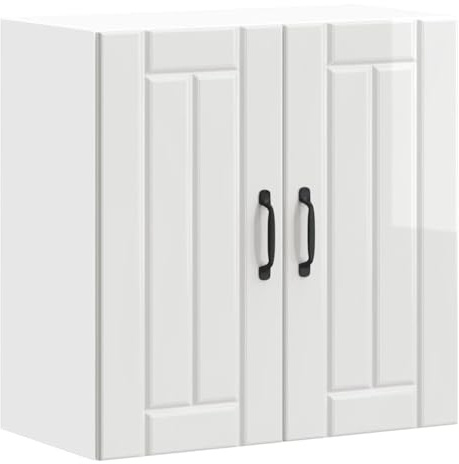vidaXL Armario de Pared de Cocina Lucca Blanca de Alto Brillo