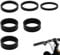 6PCS Aluminium Alloy Headset Spacers for Bikes Sturdy and Durable Headset Stem Spacer 4 Sizes Lightweight Bicycle Front Fork Stem Spacers Kit for Mountain Bicycle Road Bike 2mm/3mm/5mm/3x10mm (Black)