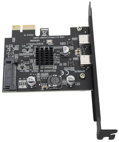 PCI Express USB 3.2 Gen 2 Type-C Expansion Card with 2 Ports for Desktop PC - Support Windows 7/10/11 and Linux