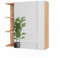 Vicco Spiegelschrank Fynn, Badezimmerspiegel, Goldkraft Eiche, 62 x 64 cm
