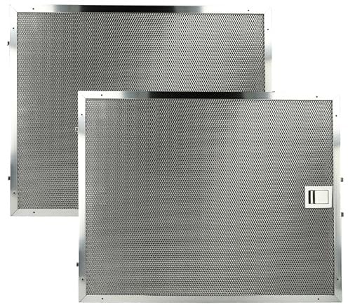 vhbw 2x Filtro metálico de grasa reemplaza Miele 8272121 para campana extractora - 39,1 x 31,5 x 0,9cm acero inoxidable