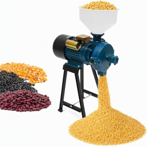 Amoladora eléctrica comercial de 2200 W, 220 V, molinillo de cereales seco, 1400 R/min, con 1 embudo, para arroz, maíz, cereales, café, trigo