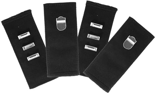 4 Pcs Waistband Extender, Black Waist Extender for Trousers with Metal Hook | Adjustable Extenders for Jeans, No Sew Trouser Extenders for Men and Women, for Pants, Jeans, Skirts, Trousers