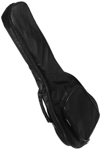 Ukulelen Tragetasche Gepolsterte, Doppelter Schulterrucksack Event | Oxford Cloth und Schaum, Schwarz, Seitengriff, Atmungsaktive Träger, für Zuhause und Pendeln