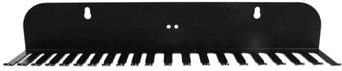 Wall Mount Cable Hanger Organizer Rack with 20 Slots Black Metal | Microphone and USB Cable, Workshop or Studio Use, Screws Mounting Brackets Screwdriver Included
