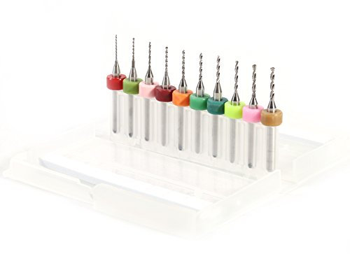 Yosoo Hartmetall-Leiterplatten-Leiterplatten-Hartmetall-Mikrobohrer, 0,6mm / 0,7mm / 0,8mm / 0,9mm / 1mm / 1,1mm / 1,2mm / 1,3mm / 1,4mm / 1,5mm (10 Stück)