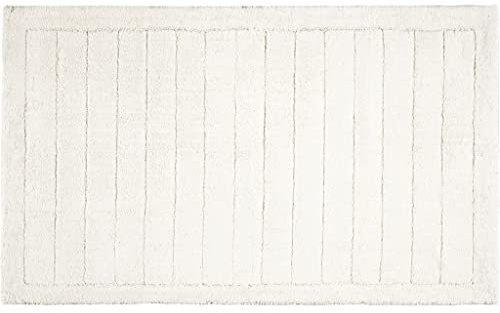 Egeria Line Badematte 70x120 cm, Creme mit Streifen, Weiches Badmatte, Badteppich rutschfest Waschbar, saugfähiges, langlebiges Badezimmerteppich für Komfort und Stil