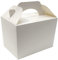 Lotus 20 x Children/Kids Plain Coloured Party Boxes Carry Food Meal Fun Picnic Birthday Wedding Favour/Baby Shower Party Halloween Trick or Treat Box Loot Bag (White)