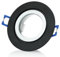 Sweet Led® Einbaurahmen inkl. GU10 Fassung 230V IP44 Einbauleuchten-Rahmen Aluminium Einbauspots fürs Bad Möbelleuchten downlight spot rund, Schwarz gebürstet