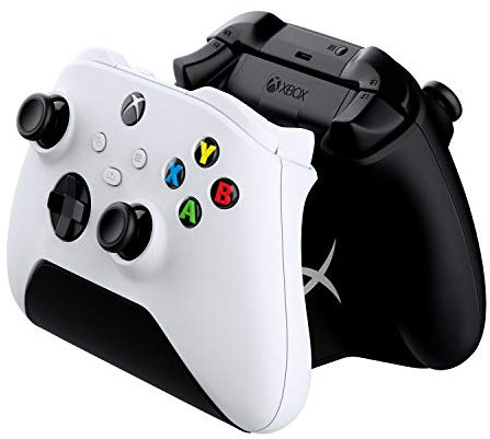 HyperX ChargePlay Duo - Controller Charging Station for Xbox One Wireless Controllers and Elite Wireless Controllers, Includes Two 1400mAh Rechargeable Battery Packs and Universal Battery Doors