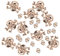 EXCEART 10 Stücke Schädel Kopf Nieten Spikes Metall Schraube Zurück Leder Punk Nieten für DIY Handwerk Leder Liefert Geldbörse Kleidung Dekor (Golden)