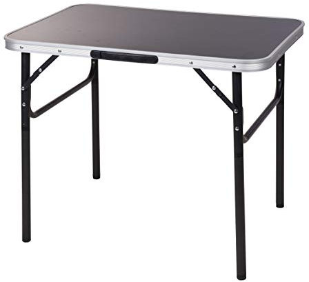 Spetebo Alu Campingtisch schwarz 75x55 cm - Klapptisch höhenverstellbar Picknick Tisch Koffertisch