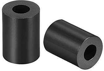 sourcing map Nylon Round Spacer Washer 3.2mm ID 7mm OD 8mm Height for M3 Screws Black 100Pcs