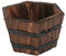 Cabilock Blumentopf Holzeimer Holzkübel Blumenkübel Vintage Pflanzgefäß Holzfass Blumenkasten Retro Fass Blumen Übertopf Rustikale Blumen Behälter Zuhause Balkon Garten Deko