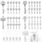 GEERDAN 40pcs Bomboniere Matrimonio Chiave Apribottiglie, Regali per Matrimonio Decorazioni Baby Shower per Ospiti Feste Banchetti Bar Forniture (Argento Antico)