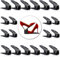 20 Stück Schuhstapler Platzsparend, Schuhorganizer Schuhaufbewahrung Platzsparend, Rutschfestes Schuh Organizer Schuhhalter mit 4-stufiger Verstellung Shoe Organizer Schuhregal Platzsparend, Schwarz