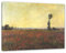 Pixxprint Claude Monet - Mohnfeld I, Größe: 100x70cm, Leinwandbild, fertig gespannt, Wandbild, Dekoration, Kunstdruck, kein Poster