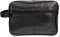 Jumbo – Trousse de toilette extra large en cuir véritable pour homme Noir