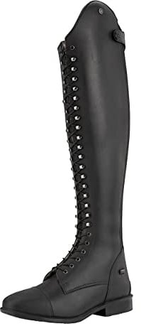SUEDWIND FOOTWEAR Winter-Reitstiefel Legacy Venado Merino Schwarz 38-41 | Medium-Wide – Leder-Stiefel mit Polo-Schnürung, Reißverschluss, Merino-Fell & Ultima RS-Sohle – maximale Isolierung