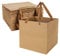 LOLYSIC 20Pcs Kraft Paper Bags with Handles, 20x20x20cm Brown Gift Bags with Handles, Recycled Square Paper Retail Bag Shopping Carrier Bags for Christmas Birthday Party Gift Wedding Presents