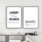 Laundry Today Signs Zitat Wandkunst Leinwand Malerei Poster Druck Schwarz-Weiß Lustige Minimalismus Bild Wohnkultur19,6 x 27,5 (50 x 70 cm) x 2 Kein Rahmen