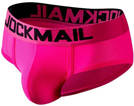 Slip da uomo intimo arcobaleno comfort intimo da uomo slip slip uomo mutande, Rosa, XXL