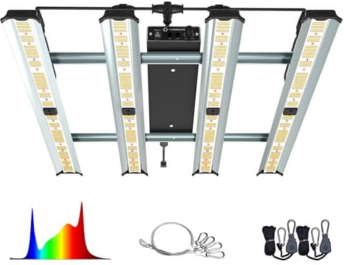 FARMLITE Led Grow Lampe Grow Light Pflanzenlampe Led Vollspektrum Zimmerpflanzen Lampe Greenhouse Lights Dimmbare Geeignet für 4x4ft (240Watts)