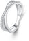 Musihy Ringe Silber Nickelfrei, Damenring Zirkonia Weiß Verlobungsring Damen mit Rundem Zirkonia Ring Frau 57