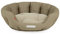 Doctor Bark - Hundebett rund - kuscheliger Hundekorb für größere Hunde mit orthopädischem Wendekissen - Waschbar bis 95°C - Made in Germany (L - 60x50 cm, Goldbraun)