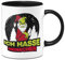 Tassenbrennerei Grinch Tasse mit Spruch: Ich hasse Menschen - Kaffeetasse, Weihnachtstasse lustig (Schwarz)