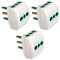 FANTON 82180-B3 set 3 pz adattatore triplo spina grande 16A italiana e 3 prese bipasso 2p+T 16A compatto presa tripla VERTICAL SYSTEM