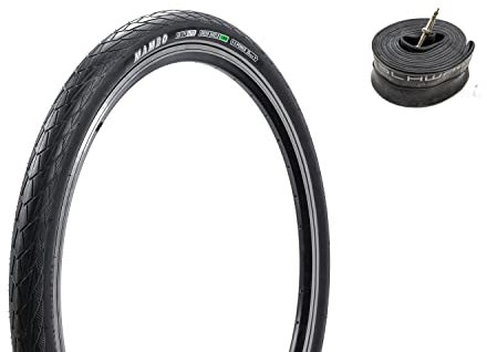 Generisch 28 Zoll Fahrrad Reifen Set Mambo 28x2.00 City Bike 50-622 Schwalbe Schlauch No.19 SV Schwarz