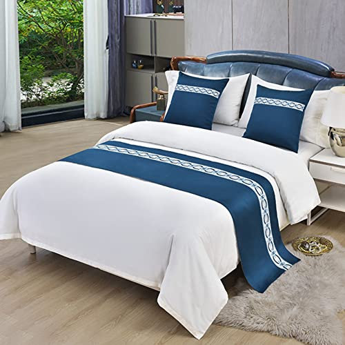 TTiiLoe Chemin de lit pour pied de lit, décoration de lit, écharpe, serviette de lit, couvre-lit, protection pour chambre d'hôtel, 50 x 210 cm pour lit de 1,5 m