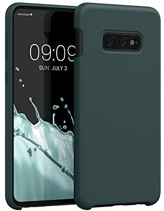 kwmobile Hülle kompatibel mit Samsung Galaxy S10e Hülle - Silikon Handy Case - Handyhülle weiche Oberfläche - kabelloses Laden - Blaugrün