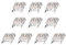 Rebower USB Connecteur pcB 4 Broche DIP 180 Degré 2.0 Type-A Femelle Douille Prise [pour Électronique Alimentation Port Réparation] - 1.5A /Argent Blanc / 10pcs