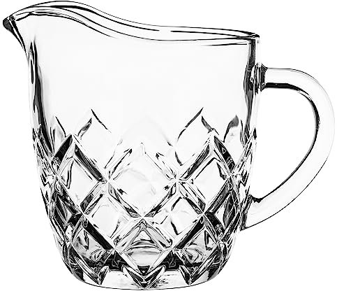 Galicja Jarra de Leche de Cristal Karin - Resistente al Calor, Pequeña, Sin Tapa - Jarra de Agua - Modelo 1 200 ml
