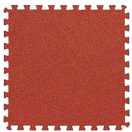 10 Stück Ineinandergreifende Mehrzweck-Teppichfliesen, Schaumstoff-Bodenmatte, Einfache Heimwerken Einbau, Zum Schutz des Bodens, Wohnzimmer, Schlafzimmer,12x12 Zoll(Color:Orange)