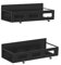Luchs – 2er Set Magnetisches Regal für Kühlschrank aus Edelstahl, Hängeregal, Küchenregal, Gewürzregal, Kühlschrank Regal, Organizer inkl. 4 Haken (Schwarz (2 Größen))