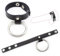 Axcroo Edelstahl Penisring mit Einstellbar Leder Hodenring Dual Cockring Ball Stretcher Metall Penis Ring Cock Ringe für eine härtere und längere Erektion Erotik Bondage Sexspielzeug für Männer