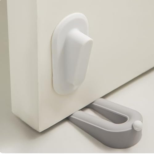 Door Wedge Rubber Door Stops Grey Door Wedges Heavy Duty Door Stop, Works on All Floors, Premium Quality Rubber Door Wedges for Used Indoors and Outdoors - 2 Pack