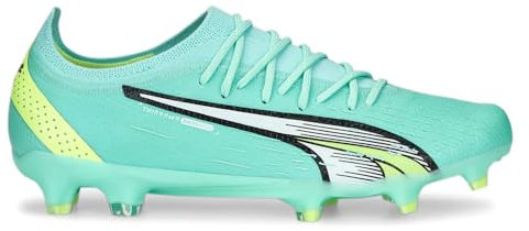 Puma Ultra Ultimate Firm GroundAg - Tacos de fútbol para mujer, suelo firme, césped, color verde, Verde, 40 EU