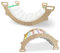 COSTWAY Arco da Arrampicata per Bambini, 2 in 1 Altalena ad Arco in Legno con Cuscino Morbido, Doppia Faccia, Ideale per Bambini 1+ Anni (Colorato)