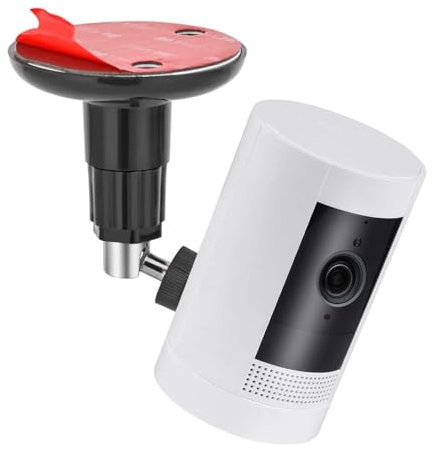 PAIKIUU 1Pcs Adhesive Ring Camera Mount Wall Mount without Drilling, Ring Camera Mounting Bracket Stick Up Mount 360 Degree Adjustable Screwless for Arlo Surveillance Black