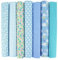 Baumwollstoff Stoffpakete,7 Stück 50 x 50cm Stoffe zum Nähen Patchwork DIY Stoffpaket DIY Baumwolltuch Meterware Stoffe Stoffreste Stoffpaket für Kleidung,Bettwäsche,Vorhänge,Tischdecken - Blau