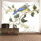 CEVAN Wandteppich Jungs Wanddekoration Modern Wohnzimmer Vögel Und Zweige Wandbehang Kinderzimmer Wandschmuck Schlafzimmer Kunst Dekorationen Decke Wandbehang Stoff Weiß 240x220cm