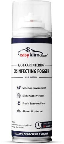 EasyKlima AC & Car Interior Refresher 220ml - Elimina los malos olores y limpia el interior del coche - AC Cleaner Fogger for AC & Surfaces - Funciona en 10 minutos