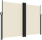vidaXL Auvent Latéral Rétractable, Brise-Vue de Jardin, Écran de Protection, Écran de Balcon Terrasse Arrière-Cour Extérieur, Crème 180x1200 cm
