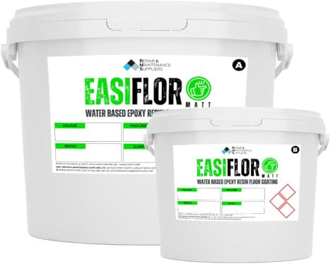 RMS Easiflor Matt | Water Based Epoxy Resin Floor Paint Coating for Garage, Yard, Workshop, Warehouse & Industrial Applications